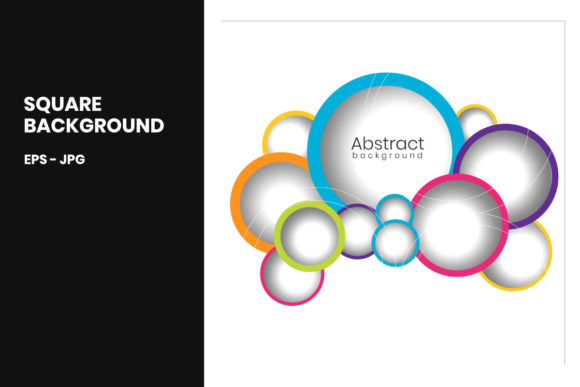 Download Colorful Rings Square Background - Colorful Collection
