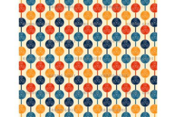 Download Colorful Circles &amp; Swirls Retro Pattern - Colorful Collection