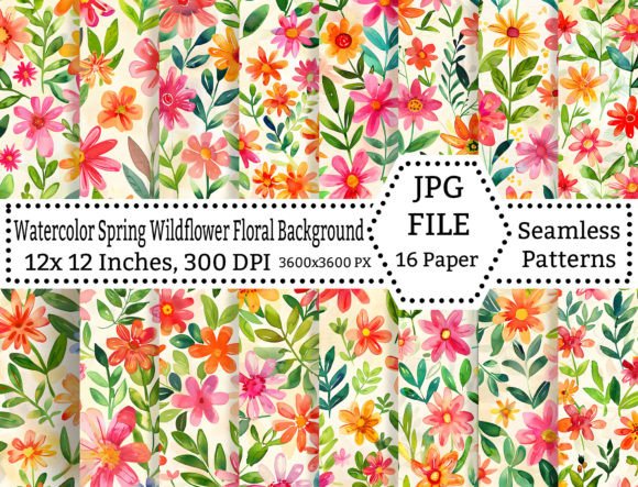 Download Watercolor Summer Spring Background Set - Spring background Collection
