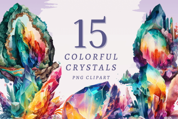 Download Colorful Crystals PNG Bundle - Colorful Collection